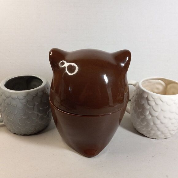 Harry & David Textured Mugs and Cookie Jar - Picture 4 of 9